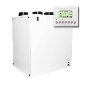   AERAULIQA QR-550 A KÖZPONTI HŐVISSZANYERŐS SZELLŐZTETŐ / 550 M3/H / 385 M2