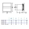 Cata E-120GT BK időrelés fekete elszívó ventilátor üveg előlappal
