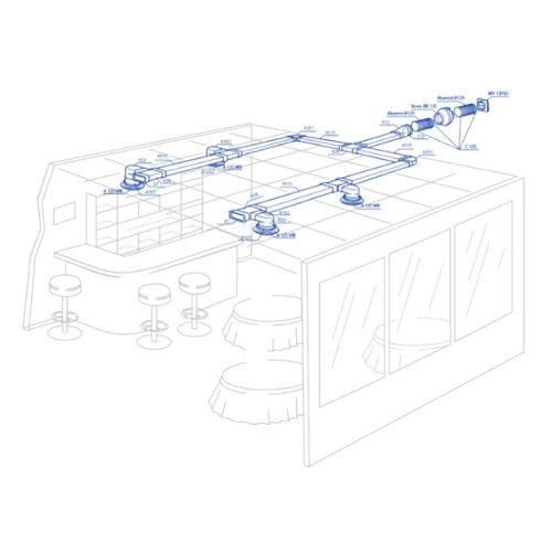 Vents MV 125 BVR ABS kerek szabályozható szellőzőrács
