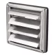 Vents MVM 125 VJ N rozsdamentes takaróelem gravitációs zsaluval 167x167mm