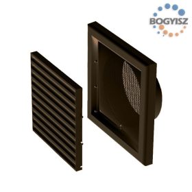  Vents MV 100 VS műanyag szellőzőrács CSŐCSATLAKOZÓVAL 154X154 D=100 - BROWN
