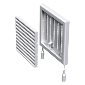   Vents MV 100 RS műanyag szellőzőrács szabályozható zsaluval 154x154mm