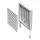 Vents MV 100 RS műanyag szellőzőrács szabályozható zsaluval 154x154mm