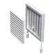 Vents MV 100 RS műanyag szellőzőrács szabályozható zsaluval 154x154mm