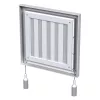 Vents MV 100 RS műanyag szellőzőrács szabályozható zsaluval 154x154mm