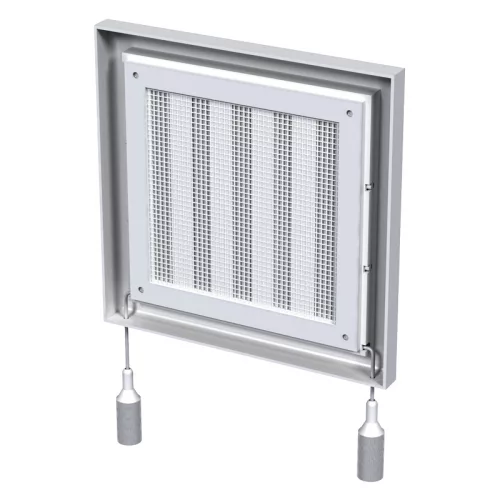 Vents MV 100 RS műanyag szellőzőrács szabályozható zsaluval 154x154mm