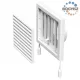 Vents MV 101 VRS műanyag szellőzőrács SZABÁLYOZHATÓ ZSALUVAL, VÍZSZINTES, CSŐCSATLAKOZÓS 154X154 D=100