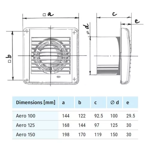 Blauberg Aero 150 ventilátor