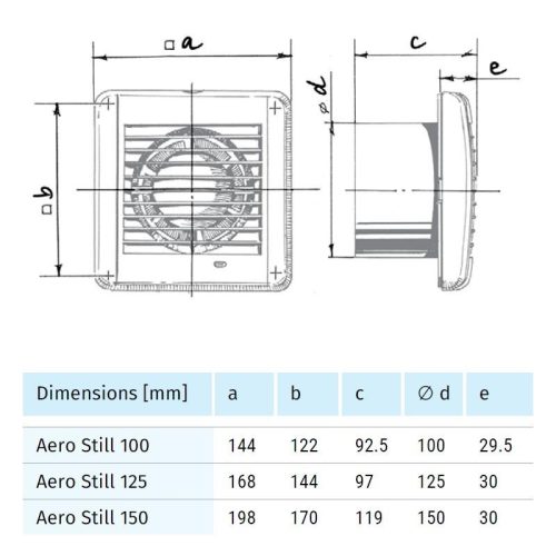 Blauberg AERO STILL 100 csendes elszívó ventilátor