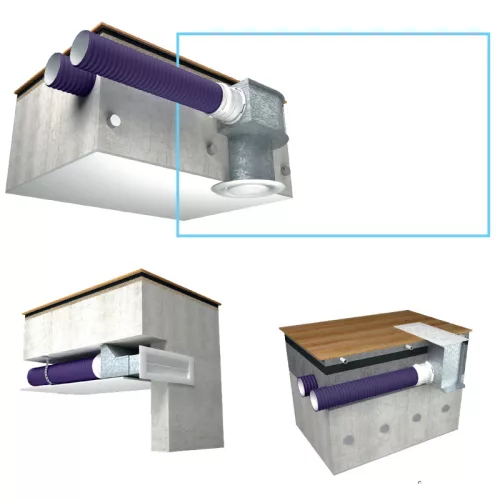BlauPlast FKW 204x60 műanyag MEREV KÖNYÖKIDOM 204X60 mm, 90°