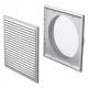 Vents MV 250/200 VS műanyag szellőzőrács CSŐCSATLAKOZÓVAL 250X250 D=200