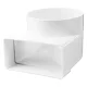 Vents 521 P 90 fokos könyök lapos és kör keresztmetszetű légcsatornákhoz 55x110/100mm