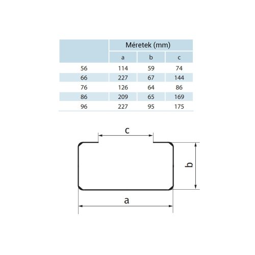 Vents 96 P műanyag felfogató elem lapos légcsatornához 90x220mm