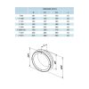 Vents F 100 körcsatorna beépítőkeret 100mm