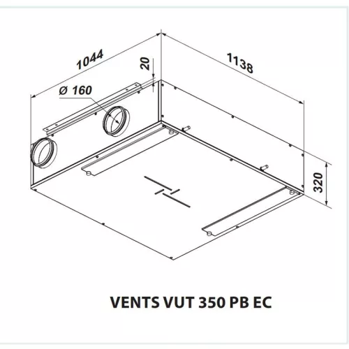 Vents VUT 350 PB EC R A14 központi hővisszanyerő