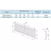 Vents MVM 475x80 mm szúnyoghálós fém ajtórács