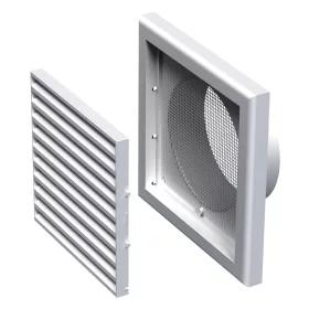   Vents MV 120 VS műanyag szellőzőrács csőcsatlakozóval 187x187mm