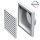 Vents MV 120 VS műanyag szellőzőrács CSŐCSATLAKOZÓVAL 187X187 D=125