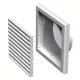 Vents MV 120 VS műanyag szellőzőrács csőcsatlakozóval 187x187mm