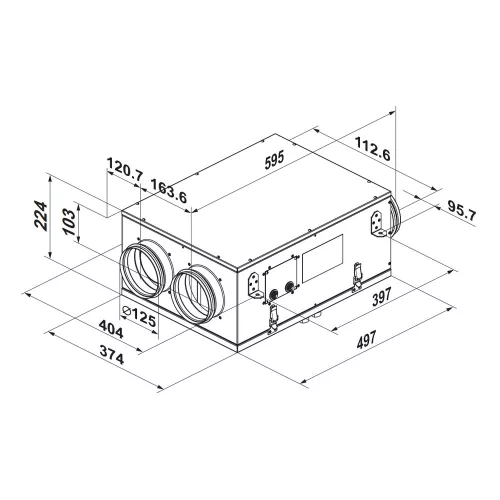 Vents VUT 100 P MINI hővisszanyerős légkezelő berendezés