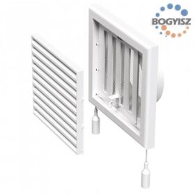   Vents MV 100 VRS ABS szellőzőrács szabályozható zsaluval, csőcsatlakozóval 154x154mm