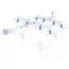 Vents MV 121S műanyag szellőzőrács VÍZSZINTES RÁCSOZÁSSAL 187X187
