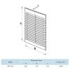 Vents MV 126-1S ABS ragasztható szúnyoghálós 170x238 szellőzőrács