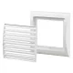 Vents MV 103S műanyag ívelt rács 156x151mm