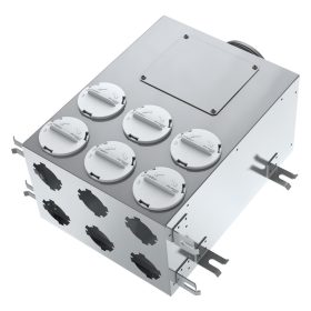   Blaufast SR 125/75X6 02 FÉM LÉGELOSZTÓ DOBOZ Ø125 mm, 6 CSONKKAL