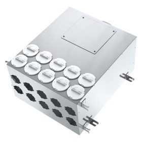   Blaufast SR 160/75X10 01 FÉM LÉGELOSZTÓ DOBOZ Ø160 mm, 10 CSONKKAL