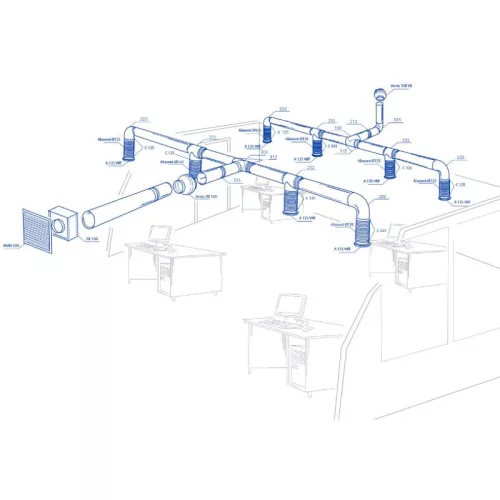 Vents MV 120 VNJ GRAVITÁCIÓS ZSALU CSŐCSATLAKOZÓ 187X187 D=100/110/120/130