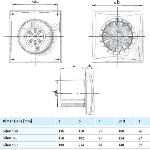 Blauberg SILEO 150 T csendes ventilátor