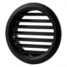   Vents MV 50/2 BVS kerek fekete szellőzőrács szúnyoghálóval 50mm