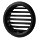 Vents MV 50/2 BVS kerek fekete szellőzőrács szúnyoghálóval 50mm