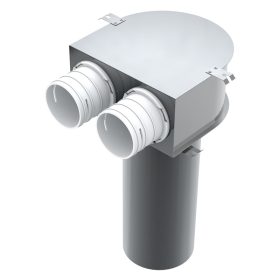   Blaufast RPZ 125/75X2 M mennyezeti FÉM SZELEPFOGADÓ IDOM (Ø125 mm, 2 CSONKKAL)