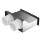 Blaufast RPW 200x55/75x2 M fali fém légrácsfogadó idom 200x55 mm 2 csonkkal