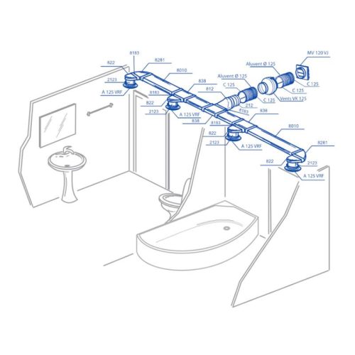 Vents GR 520x520 ipari szellőzőrács, műanyag KERET, műanyag LAMELLÁK 514