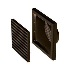   Vents MV 120 VS műanyag szellőzőrács CSŐCSATLAKOZÓVAL 187X187 D=125 - barna