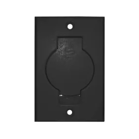 Központi porszívó fali csatlakozóaljzat RD fekete 80x105mm