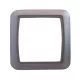 Központi porszívó fali csatlakozókeret Special ezüst 114x114mm