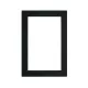 Központi porszívó fali csatlakozókeret RD fekete 150x105mm