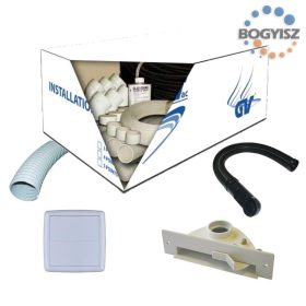   KÖZPONTI PORSZÍVÓ 4 CSATLAKOZÓS SZERELŐCSOMAG + KONYHAI ADAPTER SZETT + BEKÖTŐCSŐ + KIFÚJÓ FEDÉL