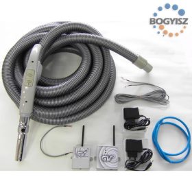   KÖZPONTI PORSZÍVÓ WIRELESS KAPCSOLÓS GÉGECSŐ  9 MÉTER + SZEMÉTLAPÁT ADAPTER ADÓ