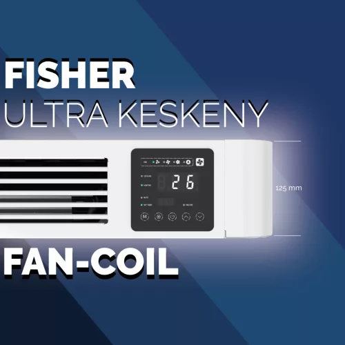 Fisher FFP-SLIM-450L2V-B fekete mennyezeti/parapet fan-coil 2,1 kW