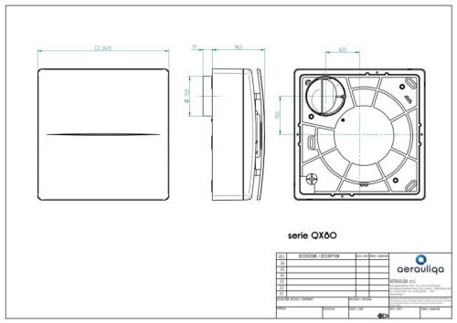 AERAULIQA QX-80 SZELLŐZTETŐ VENTILÁTOR