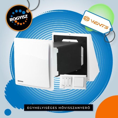 VENTS TWINFRESH SA-60 EGYHELYISÉGES EGYCSÖVES HŐVISSZANYERŐS LÉGKEZELŐ BERENDEZÉS